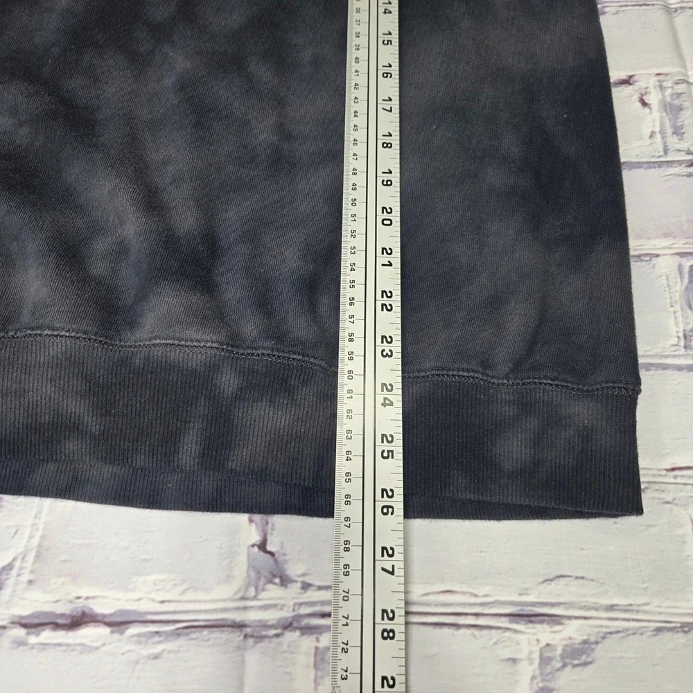 Old Navy Easy Vintage Hoodie Black Tonal Tie Dye Sweatshirt 2X Plus Pocket Comfy - Picture 10 of 10